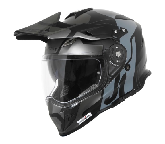 CASCO JUST1 J34 ADVENTURE CROSS TOUR TITANIUM BLACK MATT L [J34023]